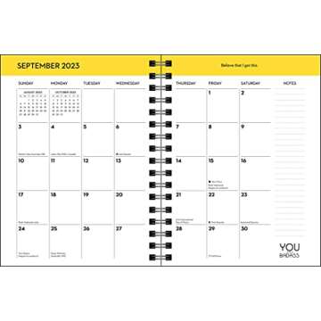 You Are a Badass Deluxe Organizer 17-Month 2023-2024 Monthly/Weekly Planner Cale