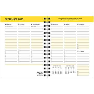 You Are a Badass Deluxe Organizer 17-Month 2023-2024 Monthly/Weekly Planner Cale