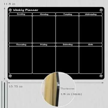 JonXon Magnetic Dry Erase Board for Kitchen Organization