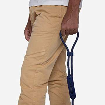 Deep Blue 3-in-1 Hands-Free Dog Leash, Versatile Crossbody Rope Leash, Adjustable Long Leash