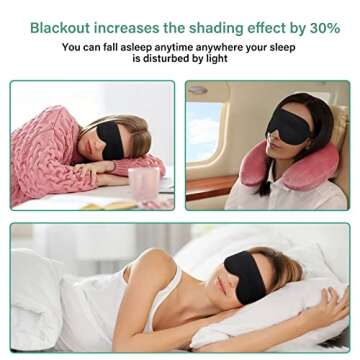 Natural Silk Sleep Mask For Side Sleeper Men & Women & Kids, Breathable Sleep Eye Mask For Light Blocking, Contoured Cup Sleeping Mask, Flight Nap Travel With Adjustable Elastic Strap-Free Ear Plugs