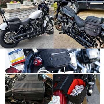 FVMOTO Universal Motorcycle Saddlebags Saddle Bags Luggage Bags Travel Knight Rider Storage Bag Fit ...