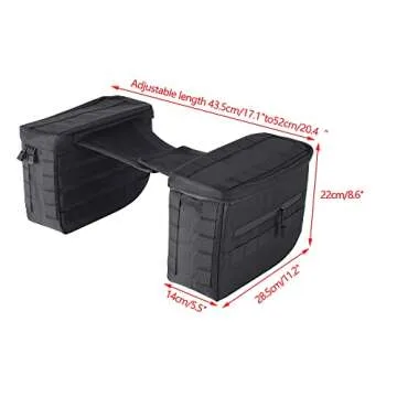 FVMOTO Universal Motorcycle Saddlebags Saddle Bags Luggage Bags Travel Knight Rider Storage Bag Fit For Harley Softail Dyna Super Glide Sportster FXR, 14.5L(3.8 Gallon)