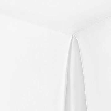 Amazon Basics Pleated Bed Skirt - Full, Bright White