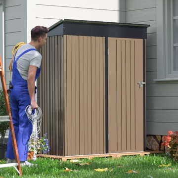 Durable Polar Aurora 5x3 FT Metal Outdoor Shed