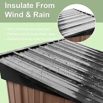 Durable Polar Aurora 5x3 FT Metal Outdoor Shed