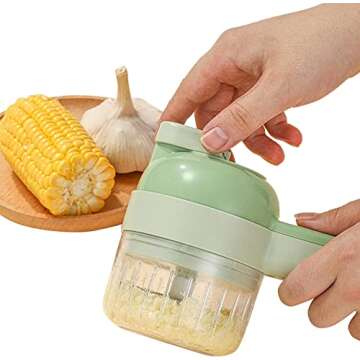 4-in-1 Electric Vegetable Chopper - Wireless & Rechargeable