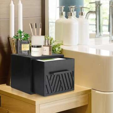 Disposable Face Towels XL with Wooden Storage Box