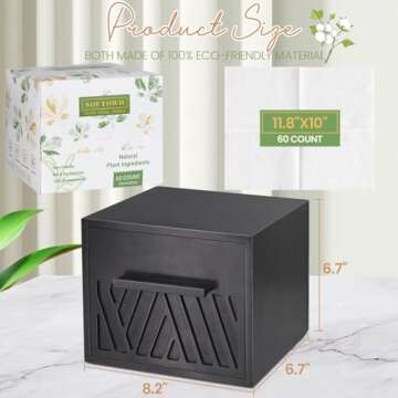 Disposable Face Towels XL with Wooden Storage Box