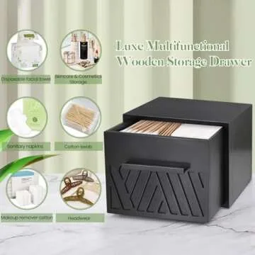 Disposable Face Towels XL with Wooden Storage Box