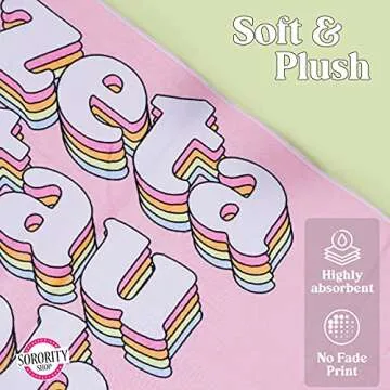 Sorority Shop AP Beach Towel - Alpha Phi Retro Sorority Towel for Beach, Bath and Pool - Trendy, Multipurpose, Extra Large, Lightweight, Cotton Towel for Gifts