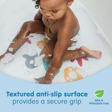 Dr. Brown's CleanUp Sit & Splash Non-Slip Bath Stickers, Dinosaur Theme, Bathtub Safety Anti-Slip Adhesive Decals for Kids, 6m+, BPA Free