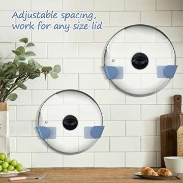 CIWEI Adjustable Wall Mount Pot Lid Organizers for Kitchen