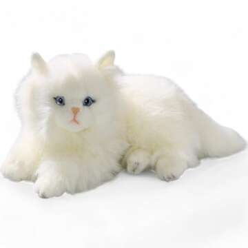 Persian White Plush Cat 30cm Cuddly Soft Toy
