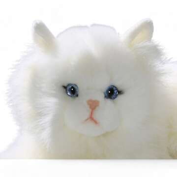 Persian White Plush Cat 30cm Cuddly Soft Toy