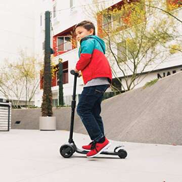 6KU Scooters for Kids 3-10 Year Old with Flash Wheels, Toddler Scooter 4 Adjustable Height, Extra-Wide PU LED Wheels, 3 Wheel Scooters for Girls & Boys (Black)