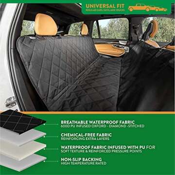 Premium Waterproof Dog Seat Cover for All Vehicles