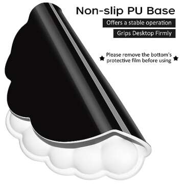 JIKIOU Cloud Mouse Pad with Wrist Support for Pain Relief