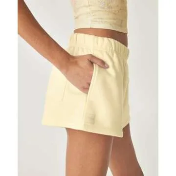 florence by mills Womens Cozy Crush Sweat Short Pear Sorbet Medium