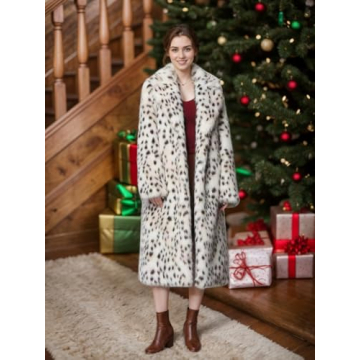 Tngan Leopard Faux Fur Coat for Stylish Winter Warmth