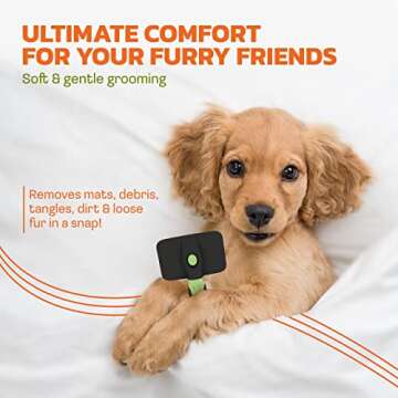 The Pet Portal Self Cleaning Dog Brush for Shedding Slicker Brush Cat Long Haired Pet Brush Grooming Deshedding Supplies - Small Pets