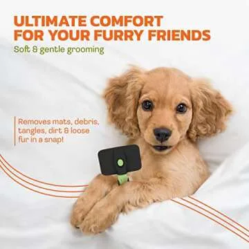 The Pet Portal Self Cleaning Dog Brush for Shedding Slicker Brush Cat Long Haired Pet Brush Grooming Deshedding Supplies - Small Pets