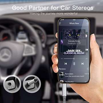 MORELECS Aux Cord 4ft, 3.5mm Audio Cable - Nylon Braided 3.5mm Male to Male AUX Cable Cord for Car, Headphones, Home Stereos, Speaker