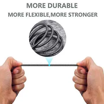 MORELECS Aux Cord 4ft, 3.5mm Audio Cable - Nylon Braided 3.5mm Male to Male AUX Cable Cord for Car, Headphones, Home Stereos, Speaker