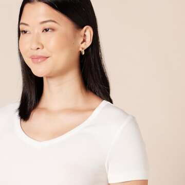 Buy Amazon Essentials Women's Slim-Fit V-Neck T-Shirt