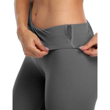 Colorfulkoala Women's Buttery Soft High Waisted Yoga Pants Full-Length Leggings (M, Charcoal Grey)