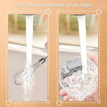 New 2 in 1 Mini Electric Whisk,with Garlic Chopper,USB Rechargeable Detachable Handheld Egg Beater, Good Helper in the Kitchen Making Cakes (Pink)