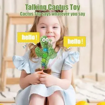 MIAODAM Dancing Cactus Baby Toy - Talking, Singing, Interactive, Plush Figure with 100 Songs for Kid...
