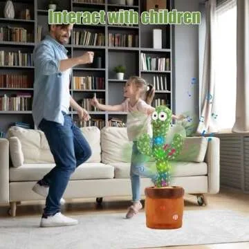 MIAODAM Dancing Cactus Baby Toy - Talking, Singing, Interactive, Plush Figure with 100 Songs for Kids and Adults