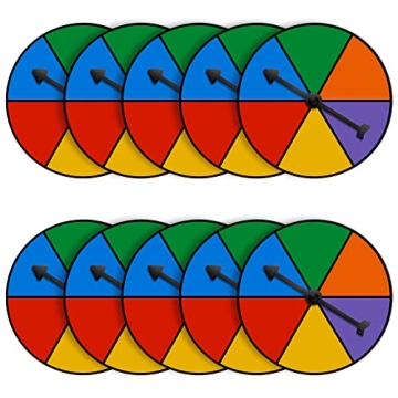 Chivao 10 Sets Colorful Game Spinners for Fun Activities