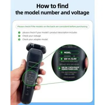 Superer 15v Charger Cord for Philips Norelco HQ8505 Series 7000 5000 3000 9000 MG5750 MG7750 Phillips Electric Shaver Razor Aquatec Arcitec Multigroom Beard Trimmer Charging (Only Fit for 15v)