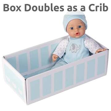 Adora Sweet Babies 11 Inch Soft Baby Boy Doll Machine Washable Cuddly Doll Birthday Gift for Ages 1 and Up - Peanut