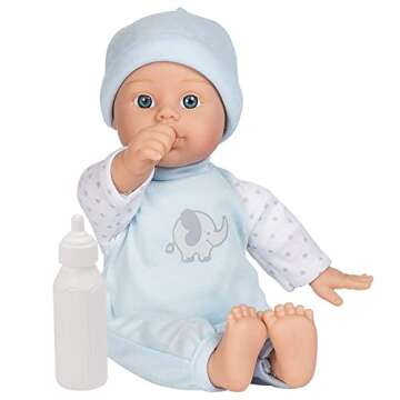 Adora Sweet Babies 11 Inch Soft Baby Boy Doll Machine Washable Cuddly Doll Birthday Gift for Ages 1 and Up - Peanut
