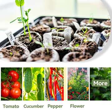 50 Pcs Peat Pellet- 50mm Seeds Plant Starting Compressed Nutrient Fertilizer Fiber Soil Block Plant Starting Plugs Peat Pellets Bulk for Plant Seedling Transplanting Growing Herb Flower Vegetables