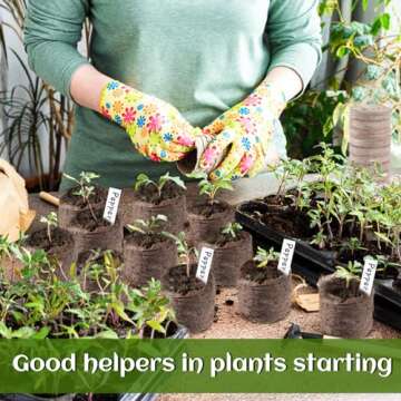 50 Pcs Peat Pellet- 50mm Seeds Plant Starting Compressed Nutrient Fertilizer Fiber Soil Block Plant Starting Plugs Peat Pellets Bulk for Plant Seedling Transplanting Growing Herb Flower Vegetables