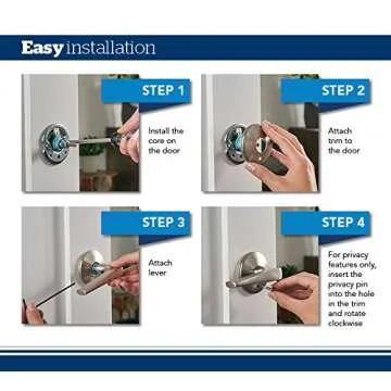 SCHLAGE Custom FC21 LAT 622 COL Latitude Lever with Collins Trim Hall-Closet and Bed-Bath Lock, Matte Black