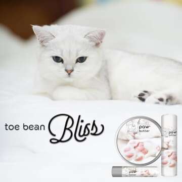 The Blissful Cat Paw Butter, Moisturizer for Dry Paw Pads, Softens and Protects Rough Feet, Versatile, Lick-Safe Balm, 0.15 oz.