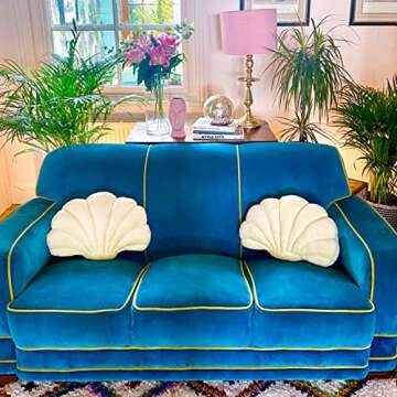 Luxurious Shell Pillow for Nautical Home Decor Accent