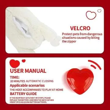 ALL FOR PAWS Dog Stuffed Animals with Heartbeat,Small Dog Toys for Dog Anxiety Relief,Puppy Behavioral Training Aid Toy Dog Stuff (Beige Sheep(Double Heartbeat))