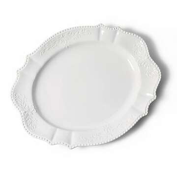 Elegant 21-Inch Scalloped Oval Platter for All Occasions