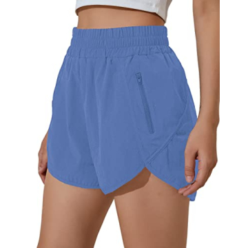 BMJL Women's High Waisted Running Shorts - Pocketed, Quick Dry Activewear