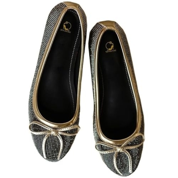 SHODENSE Women Rhinestone Ballet Flats for All Occasions