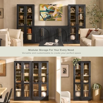 Mopio Blake Tall Display Cabinet - Stylish Storage Solution