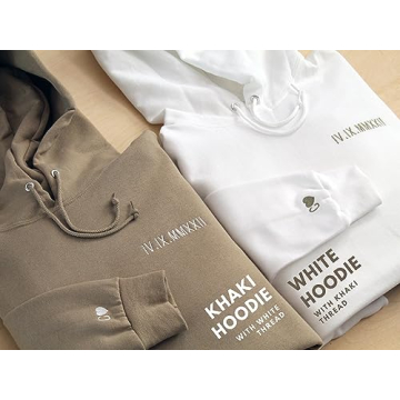 Custom Embroidered Roman Numeral Hoodie for Couples' Gifts