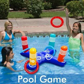 Inflatable Pool Ring Toss Game for Summer Fun