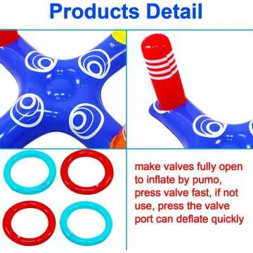 Inflatable Pool Ring Toss Game for Summer Fun